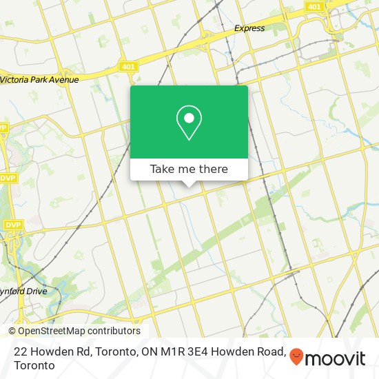 22 Howden Rd, Toronto, ON M1R 3E4 Howden Road map