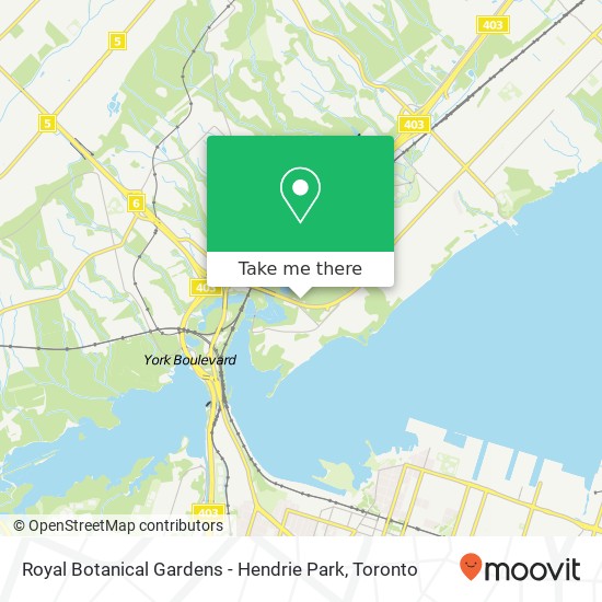 Royal Botanical Gardens - Hendrie Park map