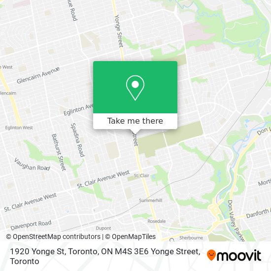 1920 Yonge St, Toronto, ON M4S 3E6 Yonge Street map