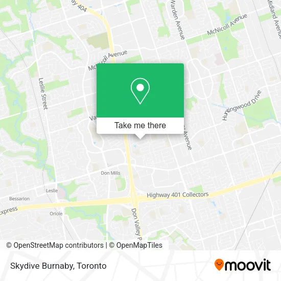 Skydive Burnaby map