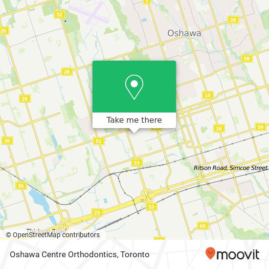 Oshawa Centre Orthodontics map