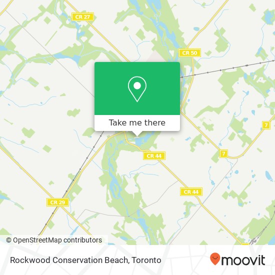 Rockwood Conservation Beach map