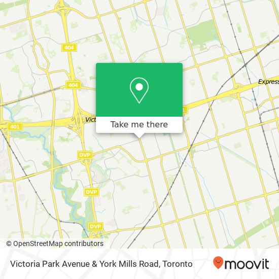 Victoria Park Avenue & York Mills Road map