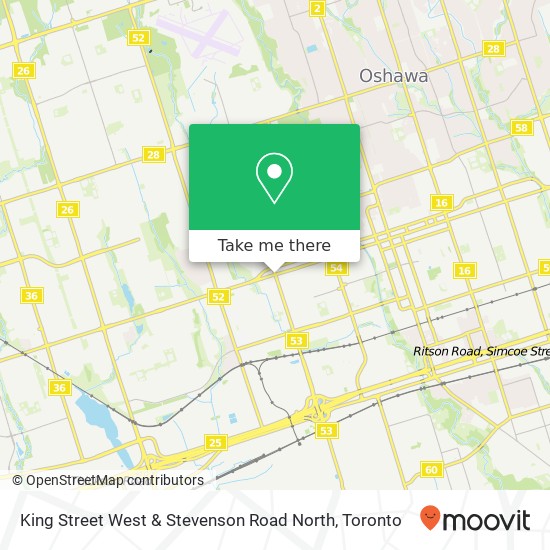 King Street West & Stevenson Road North map