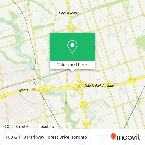 100 & 110 Parkway Forest Drive map