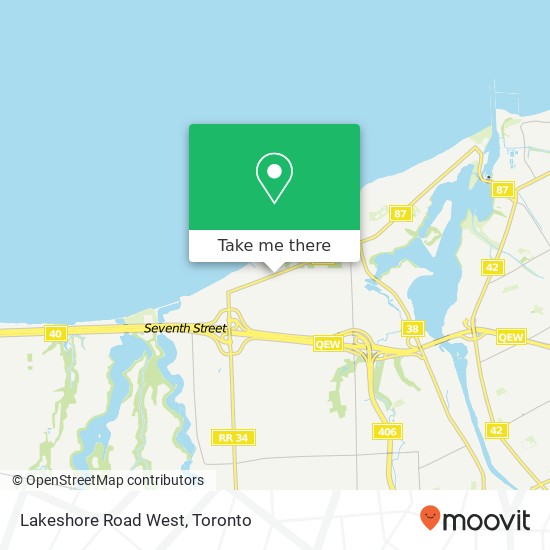 Lakeshore Road West map