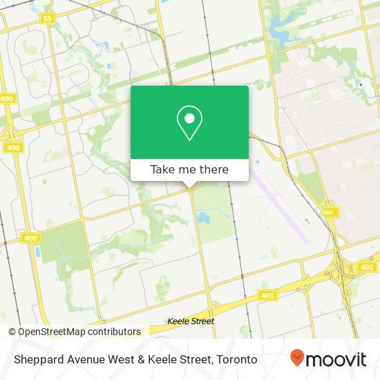 Sheppard Avenue West & Keele Street map