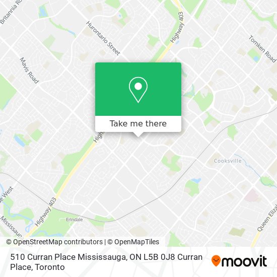 510 Curran Place Mississauga, ON L5B 0J8 Curran Place map