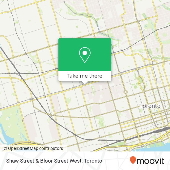 Shaw Street & Bloor Street West map