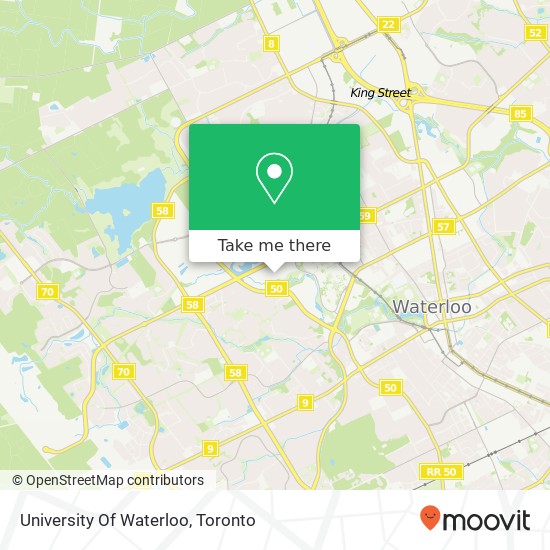 University Of Waterloo map