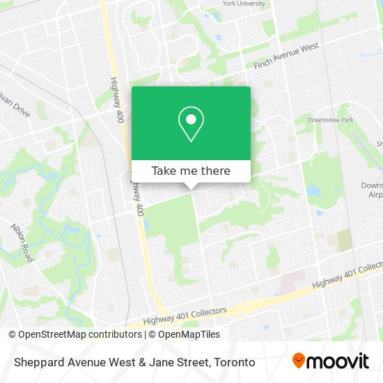 Sheppard Avenue West & Jane Street map