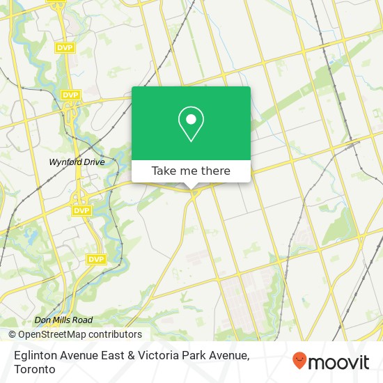 Eglinton Avenue East & Victoria Park Avenue map