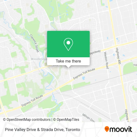 Pine Valley Drive & Strada Drive map