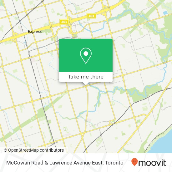 McCowan Road & Lawrence Avenue East map