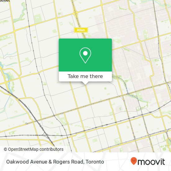 Oakwood Avenue & Rogers Road map
