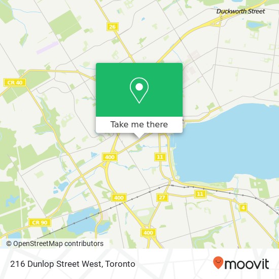 216 Dunlop Street West map