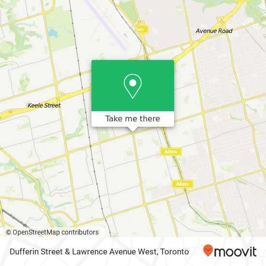 Dufferin Street & Lawrence Avenue West map