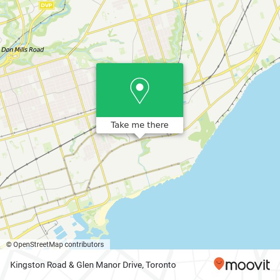 Kingston Road & Glen Manor Drive map