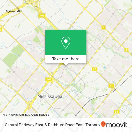 Central Parkway East & Rathburn Road East map