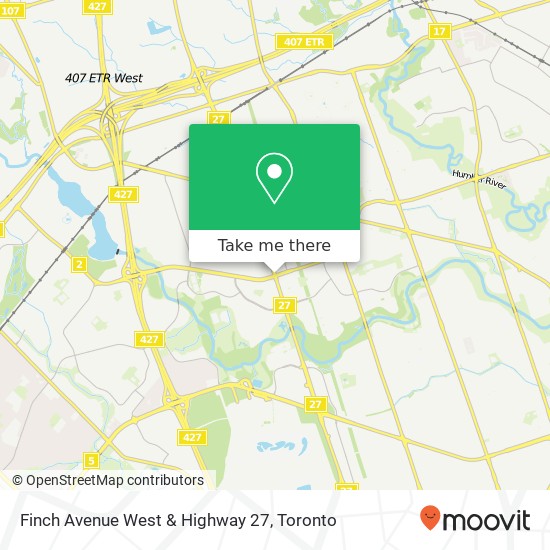Finch Avenue West & Highway 27 map