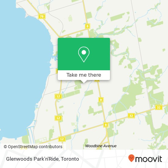 Glenwoods Park'n'Ride map
