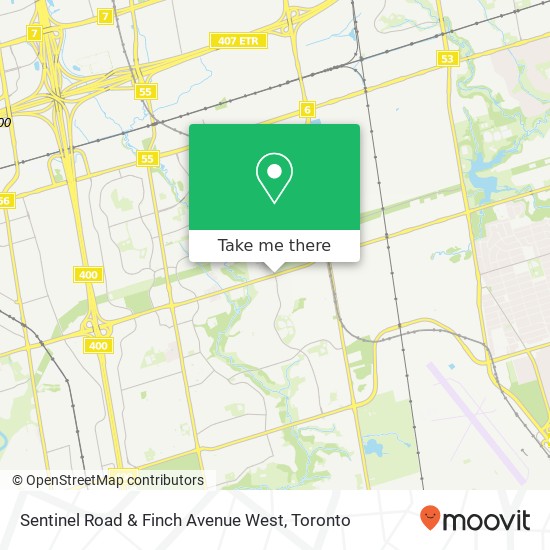 Sentinel Road & Finch Avenue West map