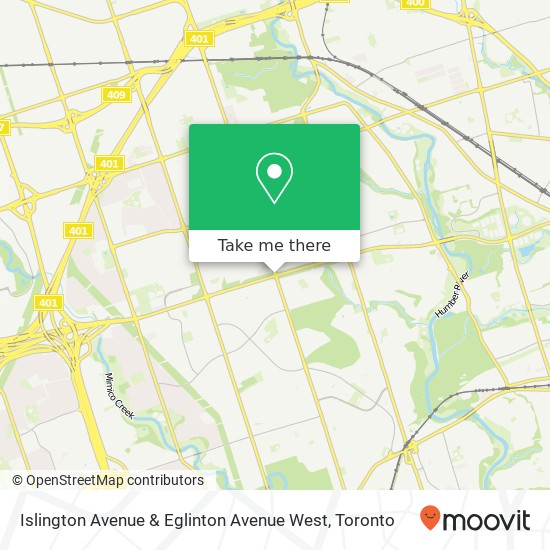 Islington Avenue & Eglinton Avenue West map