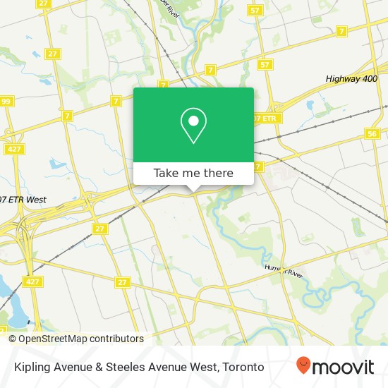 Kipling Avenue & Steeles Avenue West map