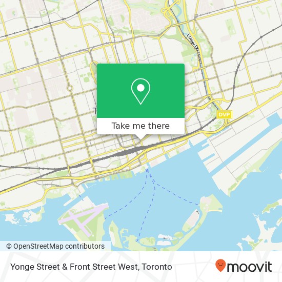 Yonge Street & Front Street West map