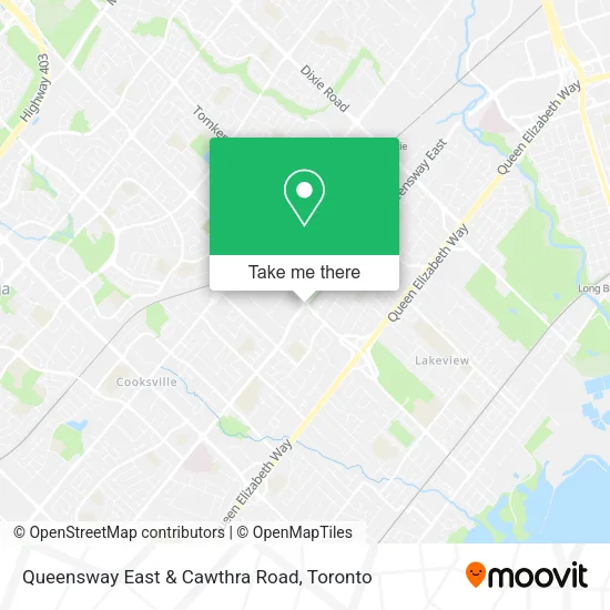 Queensway East & Cawthra Road map
