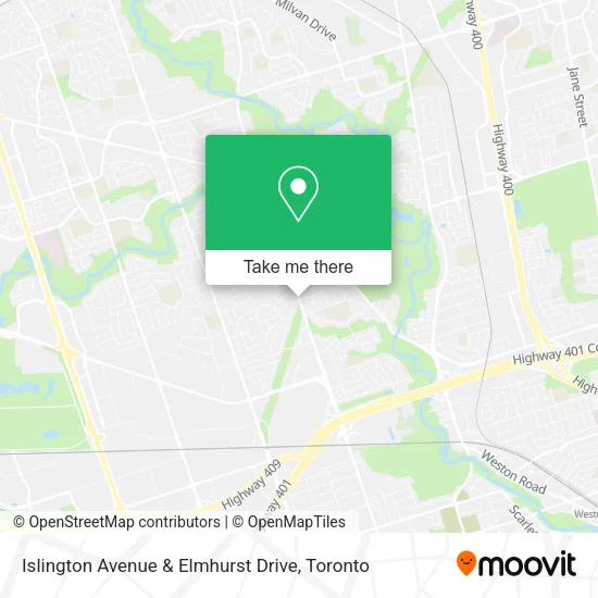 Islington Avenue & Elmhurst Drive map