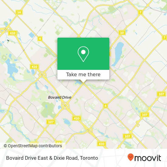 Bovaird Drive East & Dixie Road map