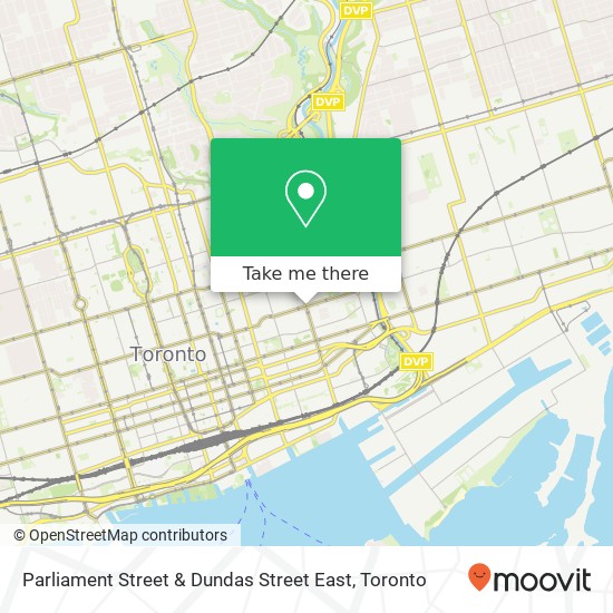 Parliament Street & Dundas Street East map