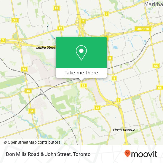 Don Mills Road & John Street map