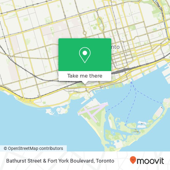 Bathurst Street & Fort York Boulevard map