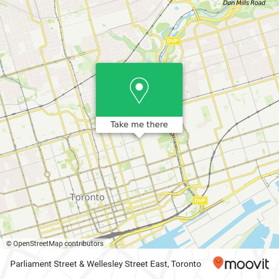 Parliament Street & Wellesley Street East map