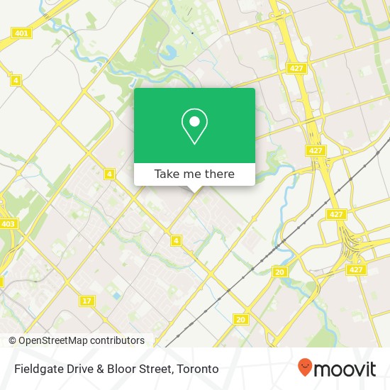 Fieldgate Drive & Bloor Street map