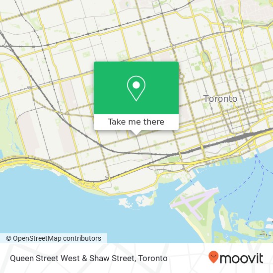 Queen Street West & Shaw Street map