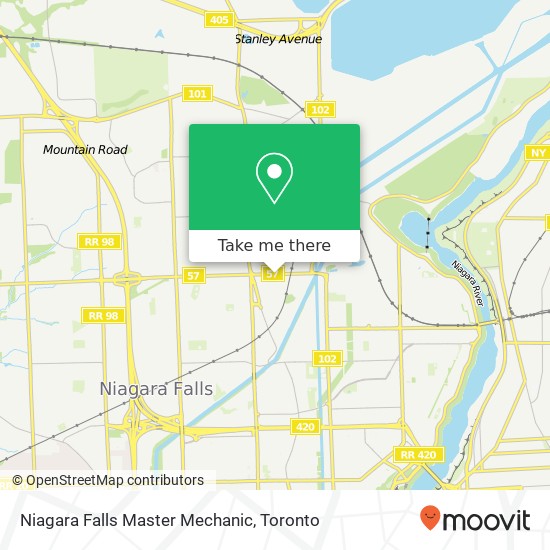 Niagara Falls Master Mechanic map