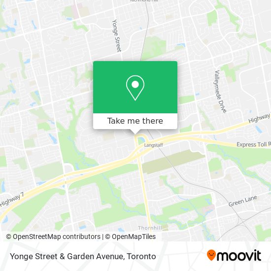 Yonge Street & Garden Avenue map