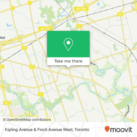 Kipling Avenue & Finch Avenue West map