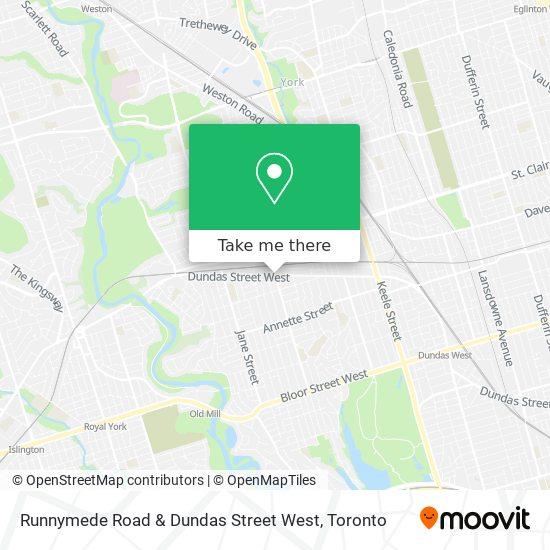Runnymede Road & Dundas Street West map