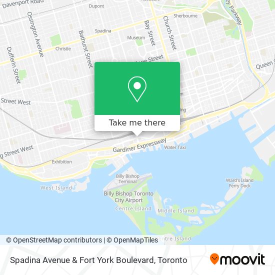 Spadina Avenue & Fort York Boulevard map