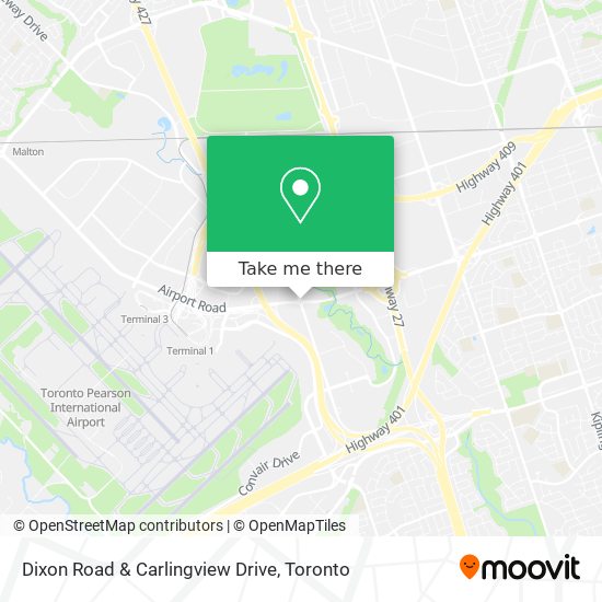 Dixon Road & Carlingview Drive map