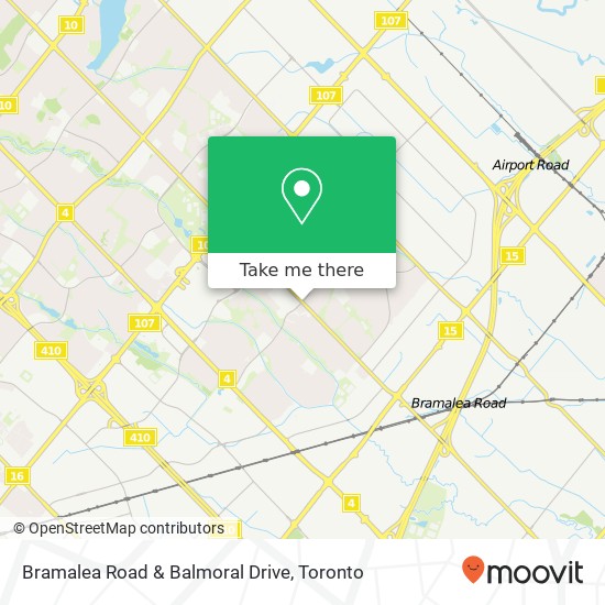 Bramalea Road & Balmoral Drive map