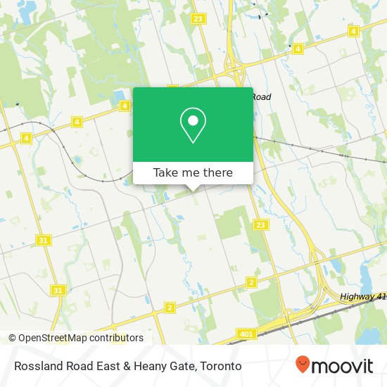 Rossland Road East & Heany Gate map