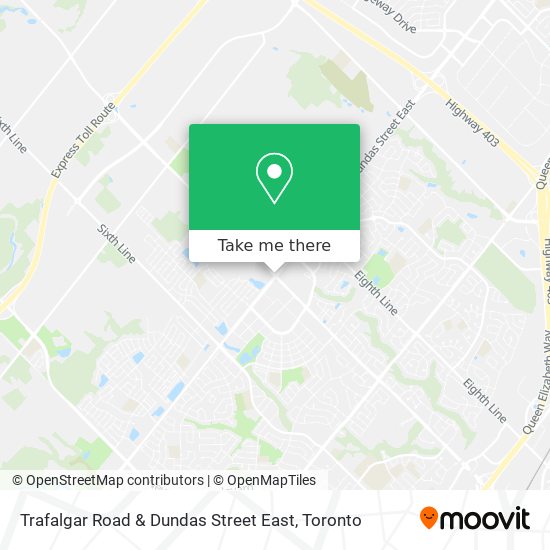 Trafalgar Road & Dundas Street East map