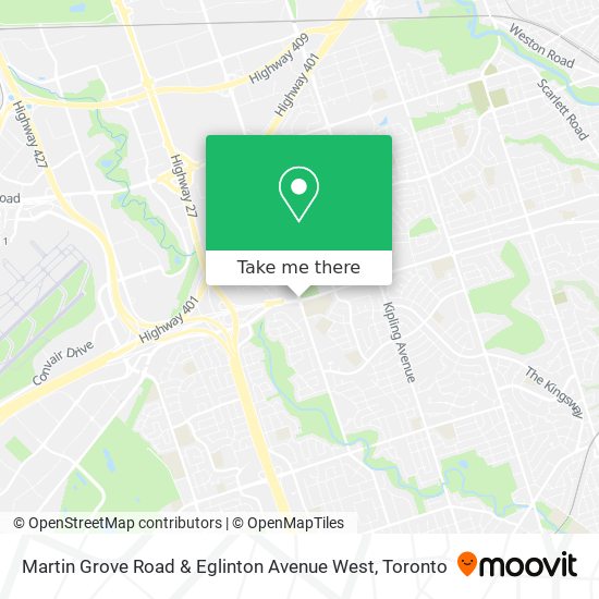Martin Grove Road & Eglinton Avenue West map