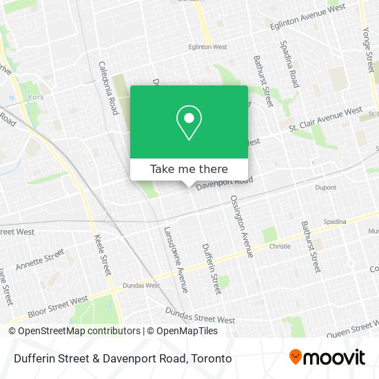 Dufferin Street & Davenport Road map