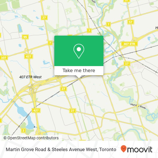 Martin Grove Road & Steeles Avenue West map